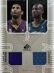 2002-03 SP Game Used - Authentic Fabrics Dual #KB/KG-J Kobe Bryant / Kevin Garnett MEM, SN100