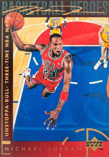 1994-95 Upper Deck - Basketball Heroes: Michael Jordan Jumbo #40 Michael Jordan - Unstoppa-bull: Three-Time NBA MVP