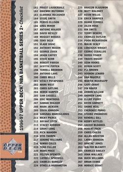 1996-97 Upper Deck #360 Checklist: 181-360