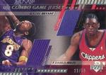 2000-01 Upper Deck - UD Combo Game Jerseys (Series Two) #KB/DM Kobe Bryant / Darius Miles MEM, SN50