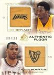 2000-01 SP Game Floor - Authentic Floor Combos Gold #C19 Kobe Bryant / Kenyon Martin MEM, SN100