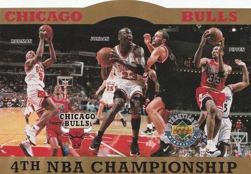 1996 Upper Deck Authenticated Chicago Bulls 4th NBA Championship (SN10000 Horizontal) #NNO Chicago Bulls - 4th NBA Championship