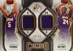 2009-10 SP Game Used - Combo Materials 35 #CM-FB Jordan Farmar / Kobe Bryant MEM, SN35