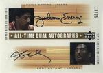 2002-03 Upper Deck Generations - All-Time Dual Autographs #JE/KB Julius Erving / Kobe Bryant AU, SN25