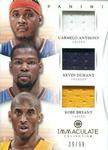 2012-13 Panini Immaculate Collection - Trios #30 Carmelo Anthony / Kevin Durant / Kobe Bryant MEM, SN99