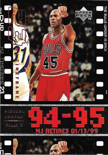 1999 Upper Deck Michael Jordan Retirement Set #10 Michael Jordan - 1994-95: The Bulls Leader is Back
