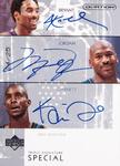 2002-03 Upper Deck Ovation - Ovation Spotlight Triple Signature Special #OS1 Kobe Bryant / Michael Jordan / Kevin Garnett AU, SN25