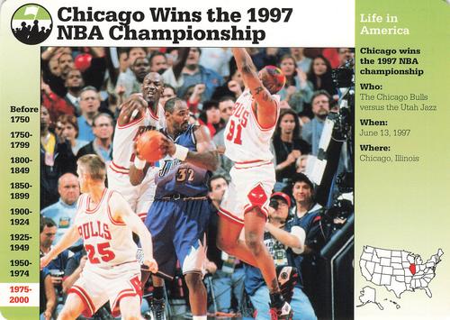 1994-01 Grolier Story of America Cards #118.9 Chicago Wins the 1997 NBA Championship