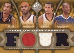 2009-10 SP Game Used - 4 on 4 Fabrics 65 #NNO Monta Ellis / Corey Maggette / Brandan Wright / Anthony Randolph / Jordan Farmar / Kobe Bryant / Shannon Brown / Luke Walton MEM, SN65