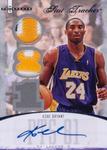 2007-08 Fleer Hot Prospects - Stat Tracker Jersey Autographs Blue #ST-22 Kobe Bryant AU, MEM, SN1