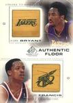 2000-01 SP Game Floor - Authentic Floor Combos #C26 Kobe Bryant / Steve Francis MEM