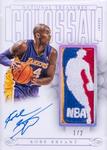 2013-14 Panini National Treasures - Colossal NBA Logoman Signatures #CL-KB Kobe Bryant AU, MEM, SN2
