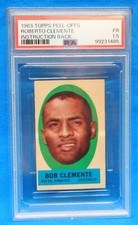1963 Topps - Peel-Offs #NNO Bob Clemente VAR VAR: Peeling directions on reverse