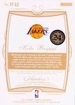 2017-18 Panini Flawless - Vertical Patch Auto Ruby #VP-KB Kobe Bryant AU, MEM, SN15
