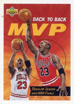 1992-93 Upper Deck #67 Michael Jordan - Back-to-Back MVP; VAR: Hologram on back is 1992 style (Diamond logo)