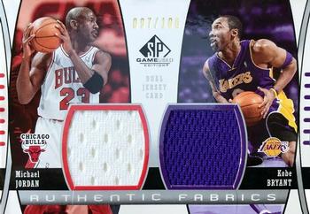 2004-05 SP Game Used - Authentic Fabrics Dual #AF2-JB Michael Jordan / Kobe Bryant