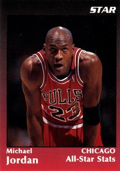 1991 Star Michael Jordan (Unlicensed) - Black / Red Border #3 Michael Jordan - All-Star Stats