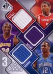 2009-10 SP Game Used - 3 Star Swatches #3S-BAH Kobe Bryant / Ron Artest / Dwight Howard MEM, SN299