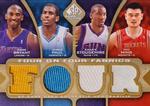 2009-10 SP Game Used - 4 on 4 Fabrics 65 #NNO Kobe Bryant / Chris Paul / Amare Stoudemire / Yao Ming / Dirk Nowitzki / Shaquille O'Neal / Chauncey Billups / Tony Parker MEM, SN65
