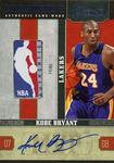 2009-10 Panini Timeless Treasures - MVP Materials Laundry Tags NBA Logoman Signatures #3 Kobe Bryant AU, MEM, SN1