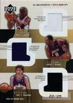 2003-04 Upper Deck Honor Roll - All-NBA Authentics Triple Warm Ups Gold #MJ/KB/JS Michael Jordan / Kobe Bryant / John Stockton MEM, SN25