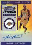 2019-20 Panini Contenders - Veteran Season Ticket Premium Edition Gold #VT-KBR Kobe Bryant AU, SN10