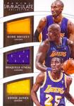 2014-15 Panini Immaculate Collection - Trios Relics #T-LAL2 Shaquille O'Neal / Eddie Jones / Kobe Bryant MEM, SN75