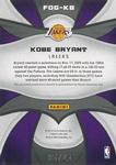 2009-10 Panini Certified - Fabric of the Game Jersey Number Prime #FOG-KB Kobe Bryant MEM, SN25