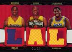 2006-07 Topps Triple Threads - Relics Combos #TTRC-9 Kobe Bryant / Lamar Odom / Magic Johnson MEM, SN36