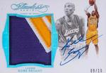 2015-16 Panini Flawless - Star Swatch Signatures Sapphire #SR-KB Kobe Bryant AU, MEM, SN10