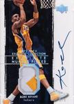 2003-04 Upper Deck Exquisite Collection - Number Piece Autographs #NP-KB Kobe Bryant AU, MEM, SN8