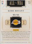 2010-11 Playoff National Treasures - All NBA Materials #23 Kobe Bryant MEM, SN99