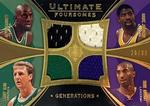 2008-09 Upper Deck Ultimate Collection - Ultimate Foursomes Generations Jerseys #UFC-EVSW Magic Johnson / Kobe Bryant / Kevin Garnett / Larry Bird MEM, SN35