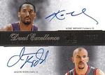 2002-03 SP Authentic - Dual Excellence Signatures #KB/JK-E Kobe Bryant / Jason Kidd AU, SN25
