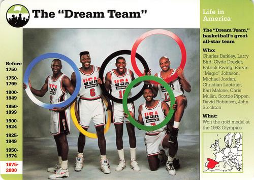 1994-01 Grolier Story of America Cards #60.10 The "Dream Team"