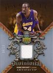 2007-08 Upper Deck Artifacts - Divisional Artifacts Silver #DA-KB Kobe Bryant MEM, SN10 MEM: Game-Used Memorabilia