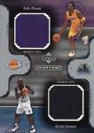 2002-03 Upper Deck Ovation - Authentics Warm-Ups Dual #KB/KG Kobe Bryant / Kevin Garnett MEM MEM: Warm-Up