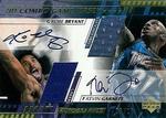 2000-01 Upper Deck - UD Combo Game Jerseys (Series Two) #KB/KG-A Kobe Bryant / Kevin Garnett AU, MEM, SN10 MEM: Jersey; 2001 copyright