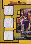 2007-08 Bowman - Relics Triple #BR-KB Kobe Bryant MEM, SN99