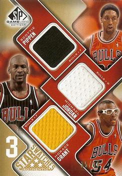 2009-10 SP Game Used - 3 Star Swatches 35 #3S-JGP Horace Grant / Michael Jordan / Scottie Pippen