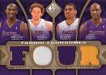 2009-10 SP Game Used - Fabric Foursome 35 #F4-BOGB Kobe Bryant / Lamar Odom / Pau Gasol / Andrew Bynum MEM, SN35