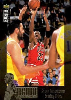 1995-96 Collector's Choice Portuguese II - The Jordan Collection #JC1 Michael Jordan - Seven Consecutive Scoring Titles