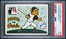 1971 Fleer World Series (Black Backs) #69 1971 - Pirates vs. Orioles - Roberto Clemente Issued in 1978
