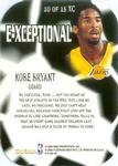 1999-00 E-X - E-Xceptional Red #10XC Kobe Bryant