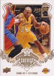 2008-09 Upper Deck MVP - Kobe Bryant MVP White #NNO Kobe Bryant Game 62