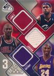 2009-10 SP Game Used - 3 Star Swatches 125 #3S-JBJ LeBron James / Michael Jordan / Kobe Bryant MEM, SN125