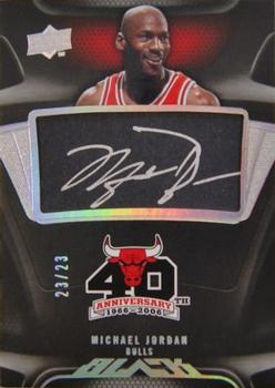 2008-09 UD Black - Commemorative Logo Autographs #C-MI Michael Jordan