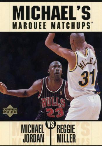 1997-98 Upper Deck Michael Jordan's Marquee Matchups #MM4 Michael Jordan / Reggie Miller