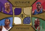2008-09 Upper Deck Ultimate Collection - Ultimate Foursomes Veterans Jerseys #UFV-UDEX LeBron James / Kobe Bryant / Kevin Garnett / Kevin Durant MEM, SN50