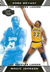 2007-08 Topps Co-Signers - Gold Blue #32 Magic Johnson / Kobe Bryant SN89, VAR VAR: Player variation
